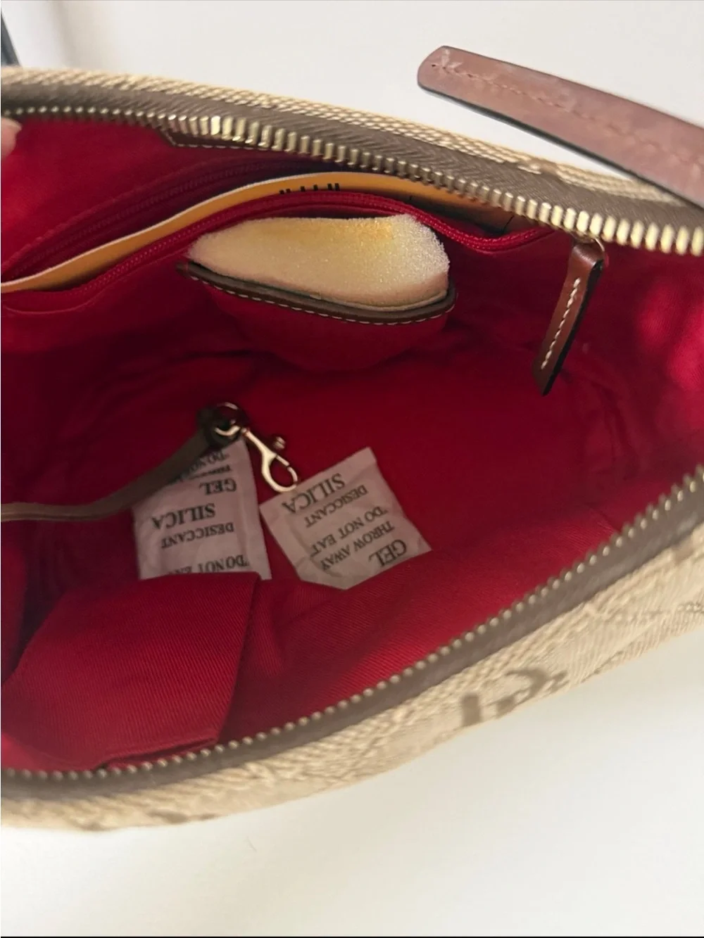 Dooney & Bourke Tan Signature DB Hobo Bag NWT
